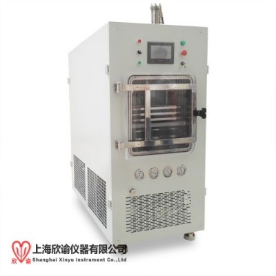 上海欣諭2025款中試型壓塞凍干機XY-FD-S2壓蓋型真空冷凍干燥機實驗室摸索凍干工藝用冷凍干燥機，冰凍干燥機，冷凍干燥儀