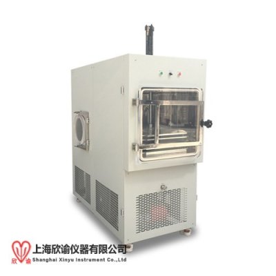 上海欣諭2025款XY-FD-S10中試型西林瓶?jī)龈蓹C(jī)1平方壓蓋型真空冷凍干燥機(jī)實(shí)驗(yàn)室摸索凍干工藝用壓塞冷凍干燥機(jī)，冰凍干燥機(jī)，冷凍干燥儀